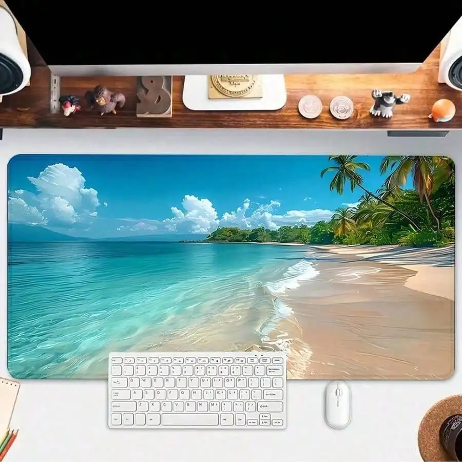 Gaming Accessories Gifts For Men - 블루 오션 마우스 패드 여름 해변