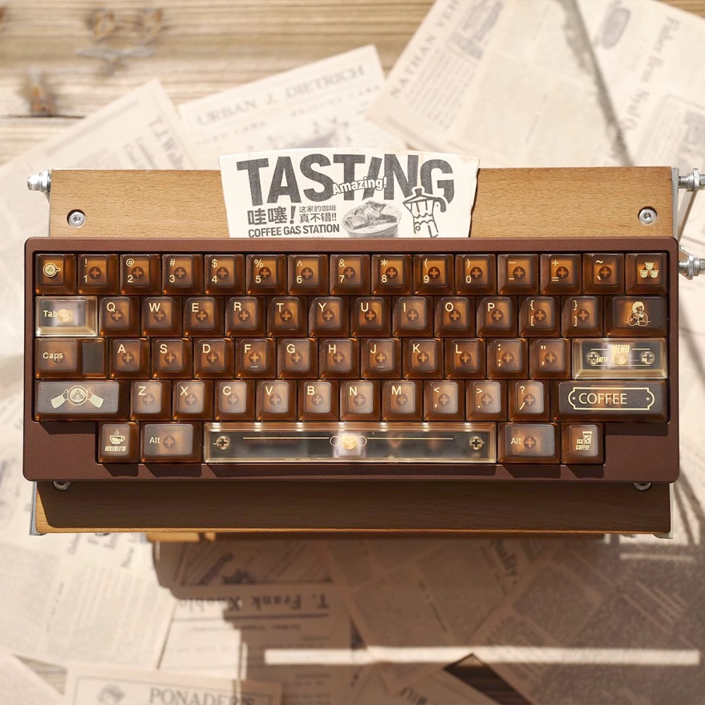 Gaming Accessories Shop - 맞춤형 TapTempo 커피숍 키캡 세트 154키