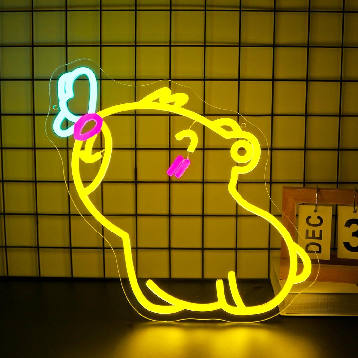 Gaming Accessories Shop - 카피바라 네온사인 USB 디밍 가능 LED