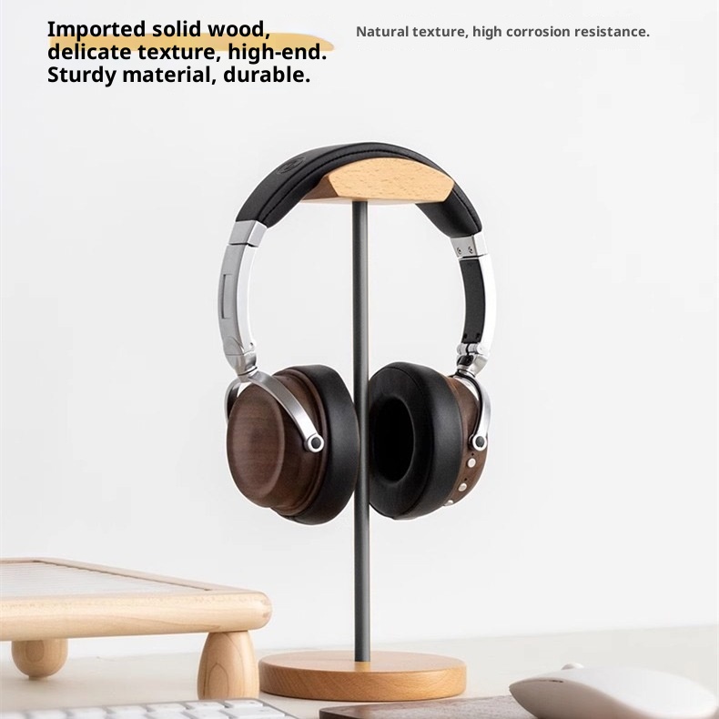 블랙 월넛 우드 & 알루미늄 헤드폰 스탠드, 내추럴 월 - Gaming Accessories For Setup 리뷰 및 가격