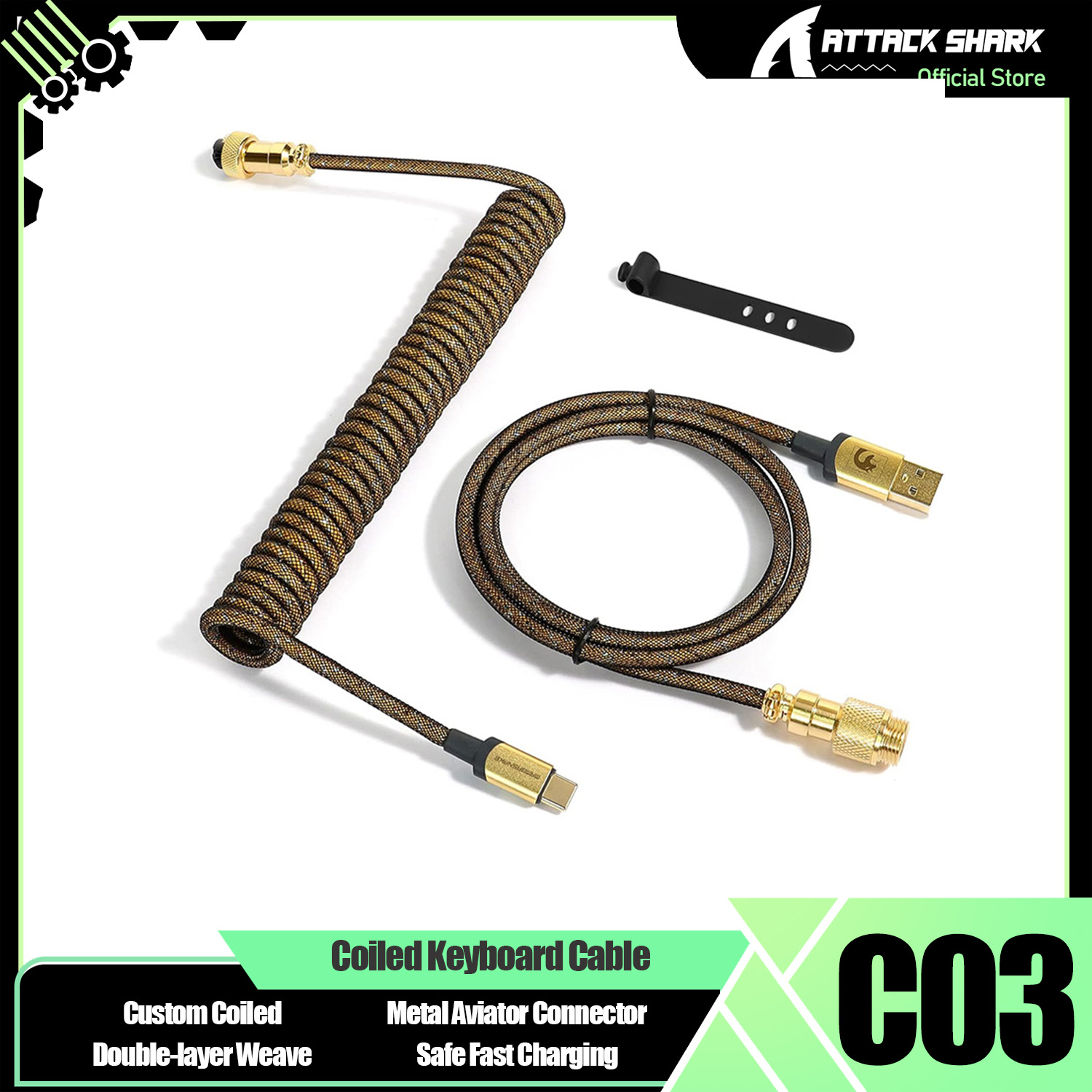 ATTACK SHARK * MAMBASNAKE C03  - Sleeved Cable Kit 리뷰 및 가격