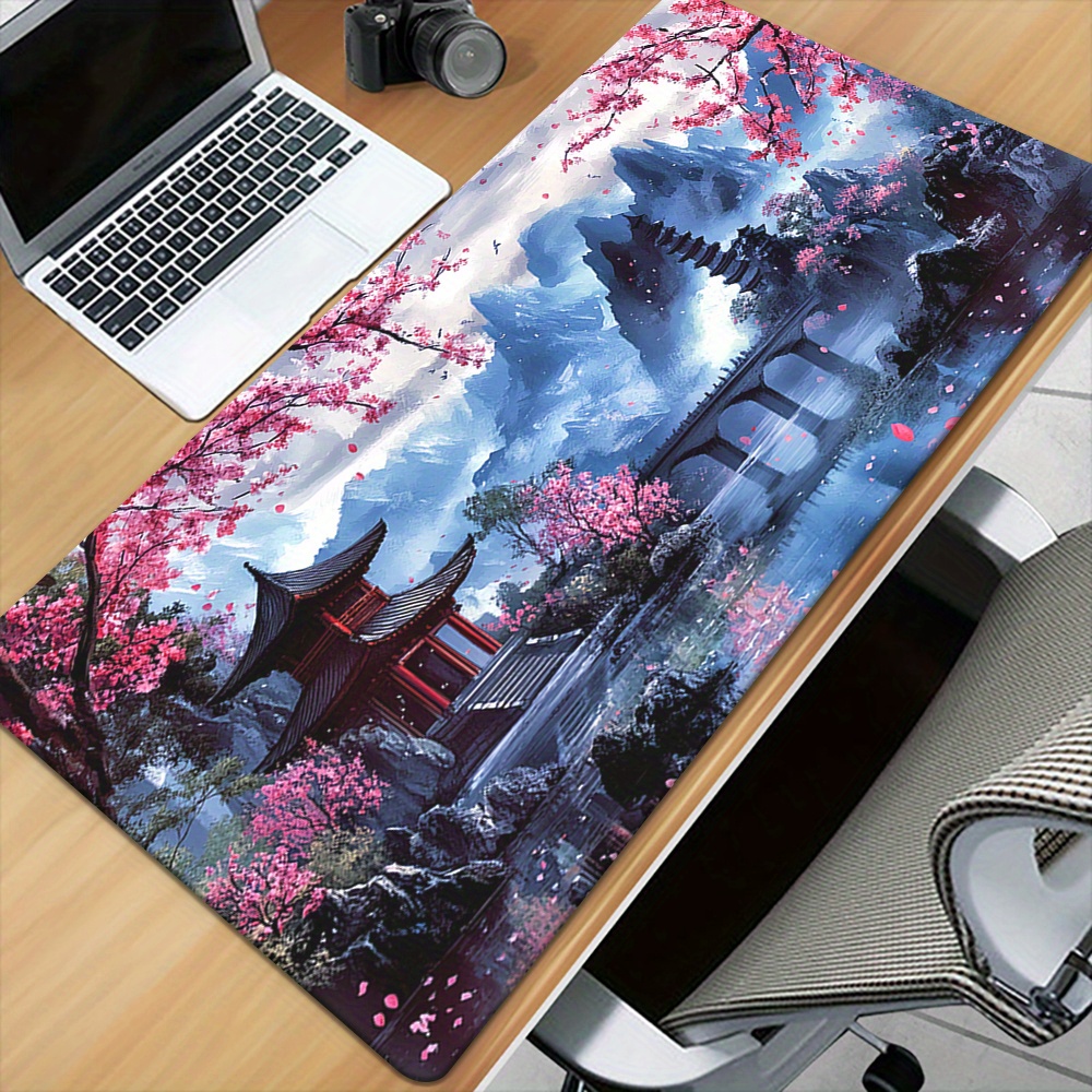 벚꽃 잉크 페인팅 풍경 마우스 패드 데스크 매트 게임  - Gaming Mouse Pad Xl 리뷰 및 가격