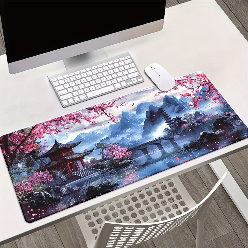 벚꽃 잉크 페인팅 풍경 마우스 패드 데스크 매트 게임  - Gaming Mouse Pad Xl 리뷰 및 가격