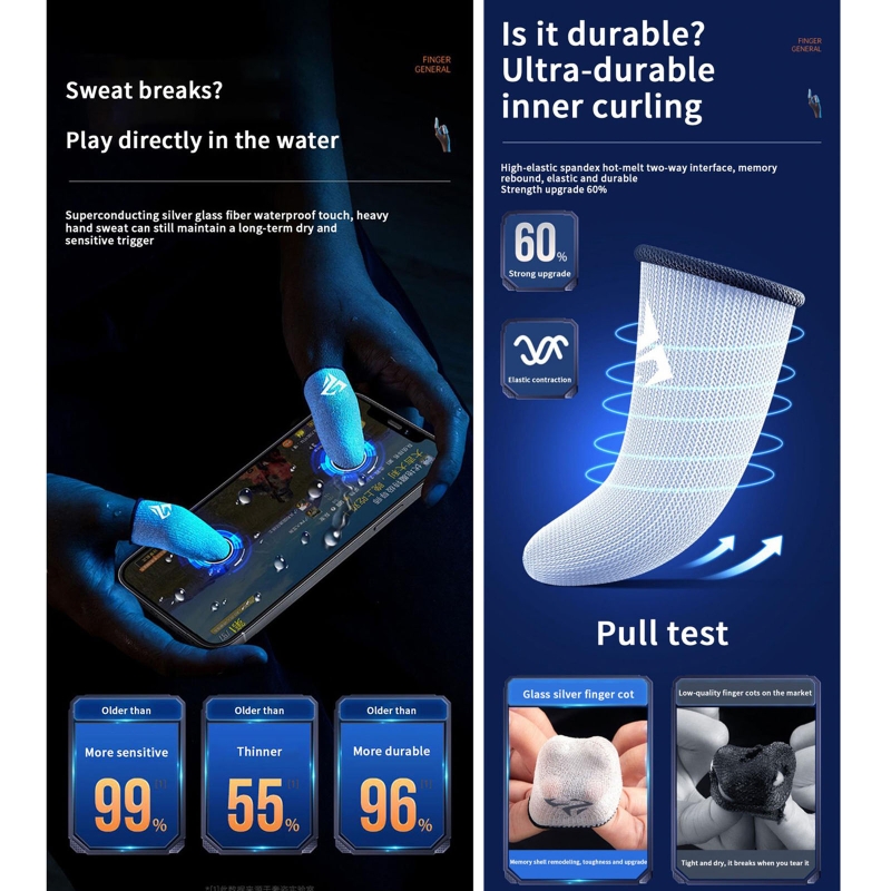 게이머 손가락 슬리브, 땀 방지, 게이머 손가락 커버, - Gaming Accessories Mobile 리뷰 및 가격