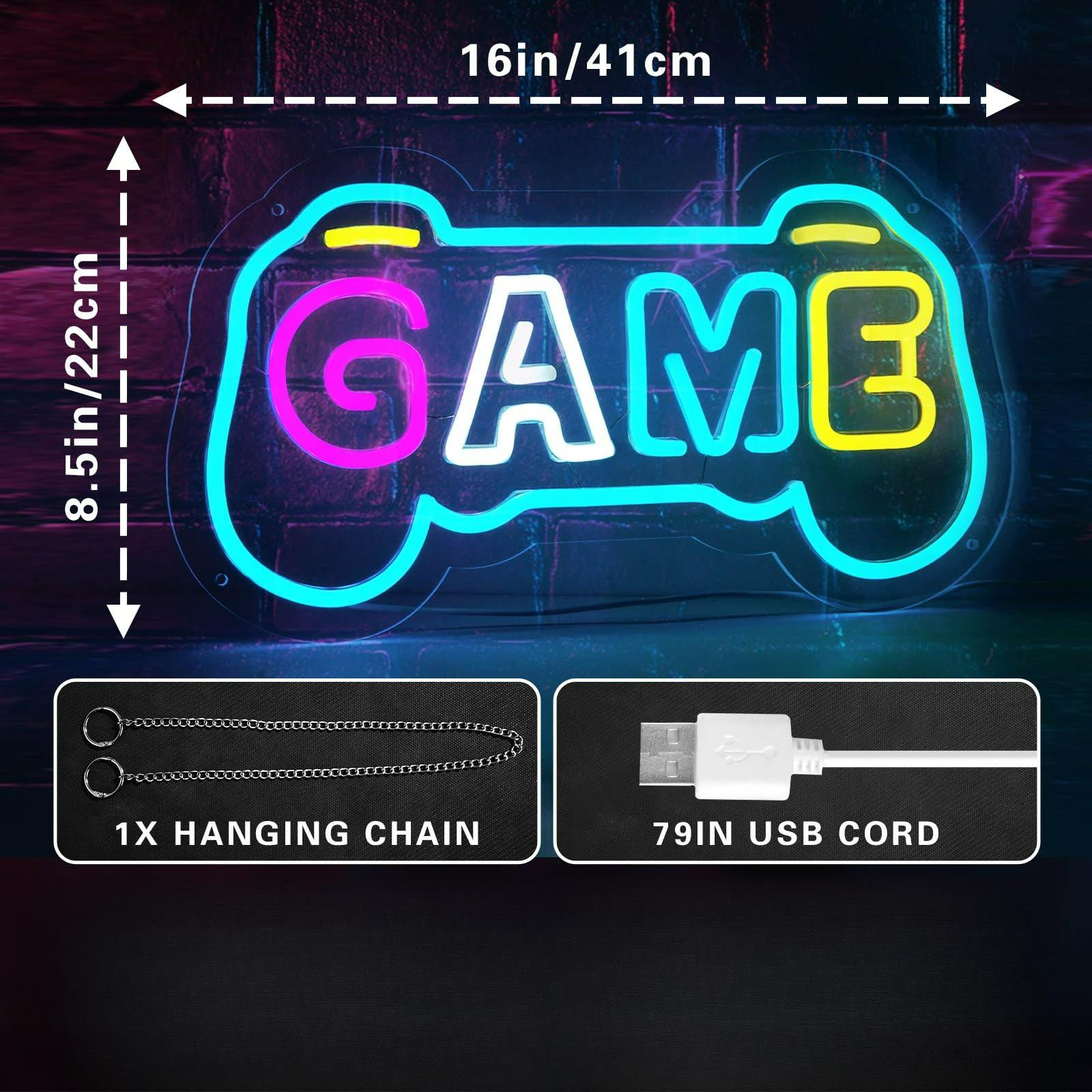 게이머룸 장식용 게임 네온사인, 게임패드 모양 USB  - Gaming Accessories Gifts For Men 리뷰 및 가격