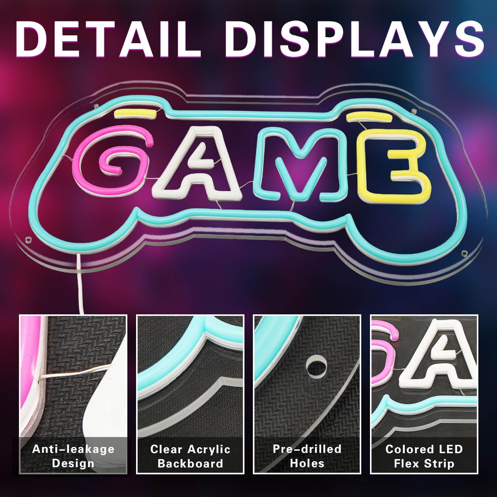 게이머룸 장식용 게임 네온사인, 게임패드 모양 USB  - Gaming Accessories Gifts For Men 리뷰 및 가격