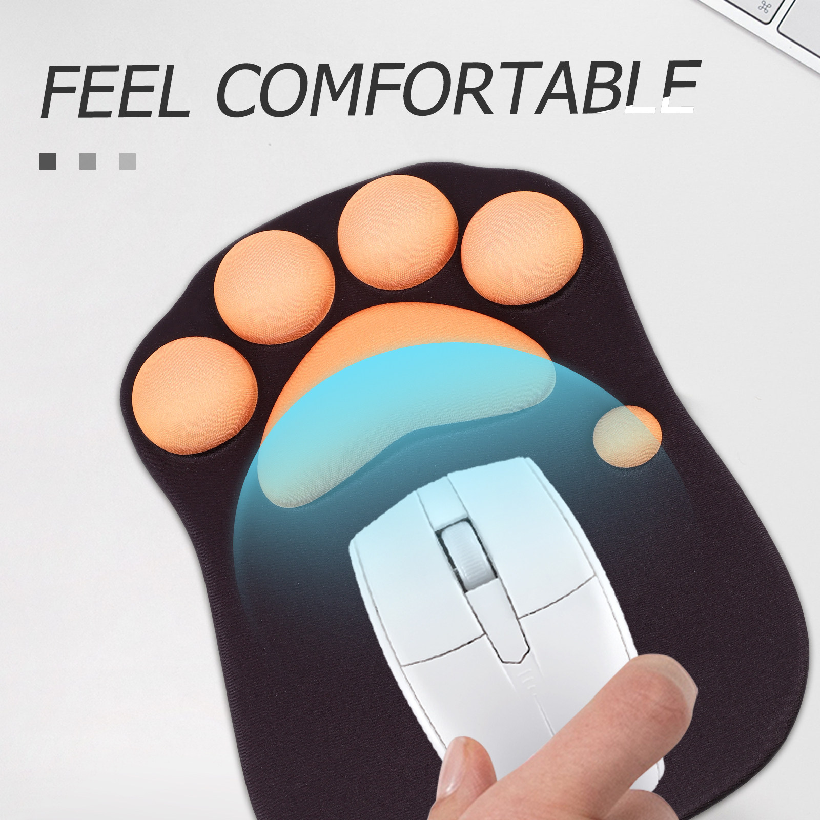 고양이 발 모양 마우스 패드 부드러운 손목 지지대 인체 - Gaming Accessories Shop 리뷰 및 가격