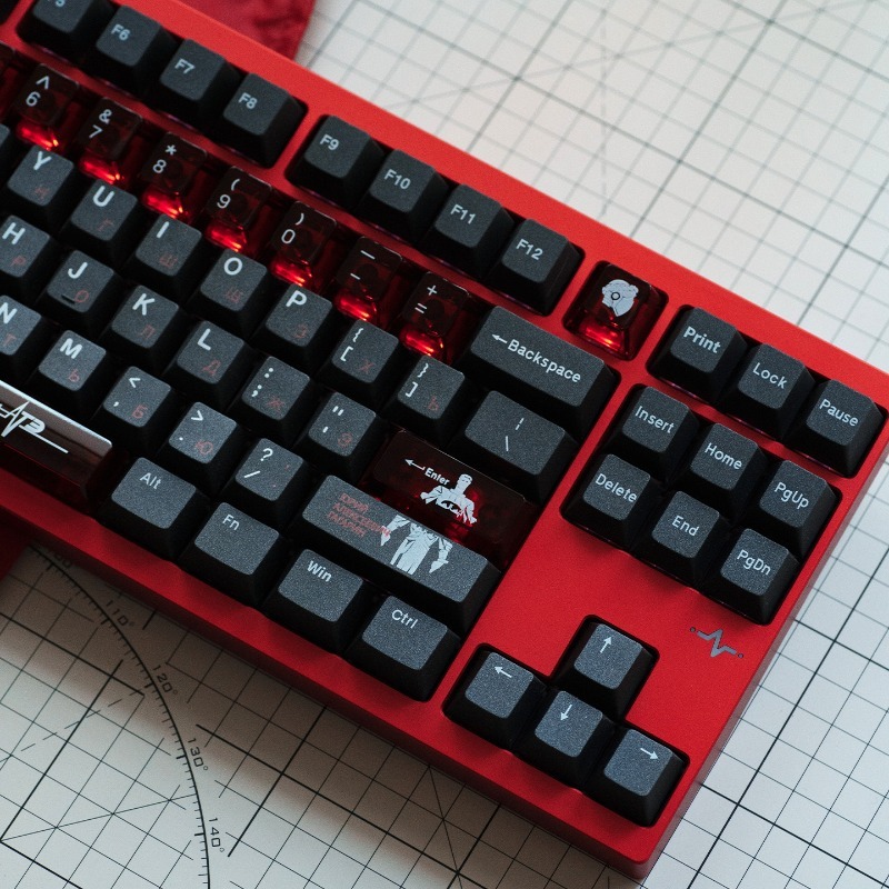 소련 블랙 테마 키캡 세트 PBT PC 반투명 체리 프 - Gaming Accessories To Gift 리뷰 및 가격