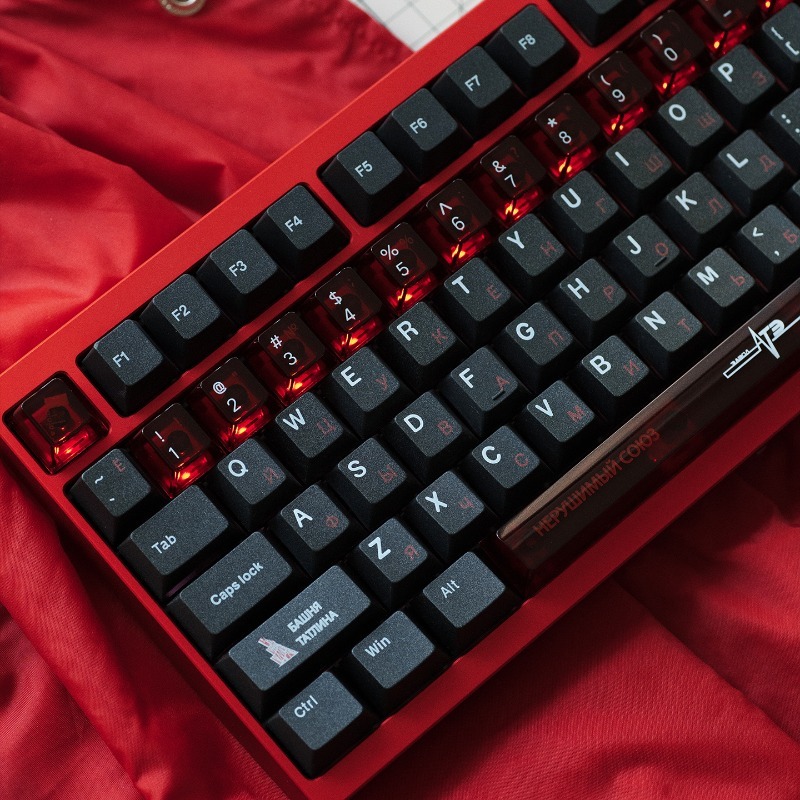 소련 블랙 테마 키캡 세트 PBT PC 반투명 체리 프 - Gaming Accessories To Gift 리뷰 및 가격