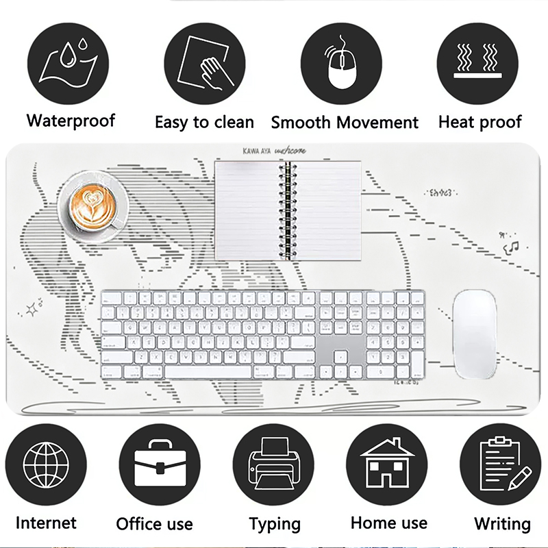 1Pcs 가죽 마우스 패드 애니메이션 엔젤 소녀 Y2k - Gaming Accessories For Setup 리뷰 및 가격